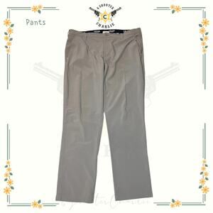 IZOD Mens Golf Pants Size 40x32 Gray Swing Flex Slim Fit Pant Belt Loops Casual